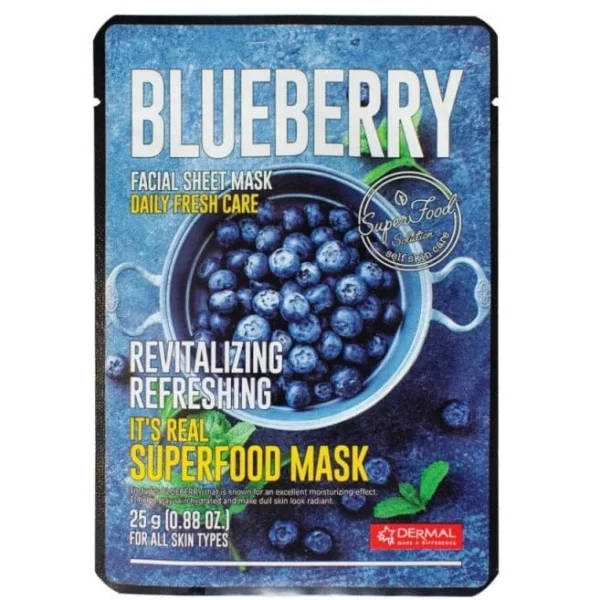 Dermal It's Real Superfood Mask [BLUEBERRY]