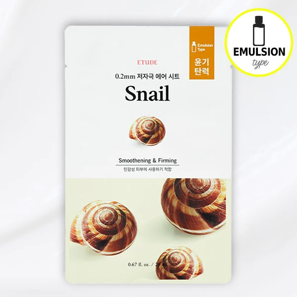 Etude House 0.2 Air Mask- Snail 20ml [Smoothing & Firming]NEW