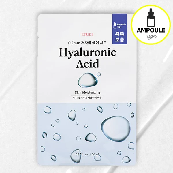 Etude House 0.2 Air Mask- Hyaluronic Acid 20ml [Skin Moisturizing]NEW