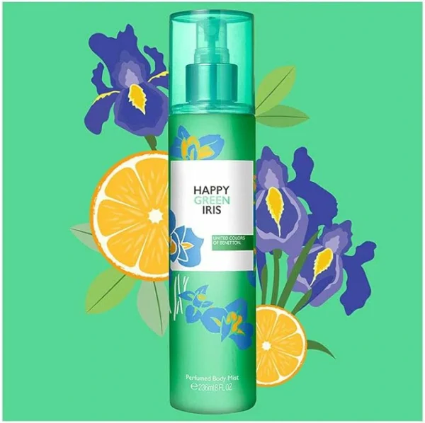 Benetton Happy Green Iris 236Ml Body Mist (Womens) Benetton Happy Green Iris 236Ml Body Mist (Womens)