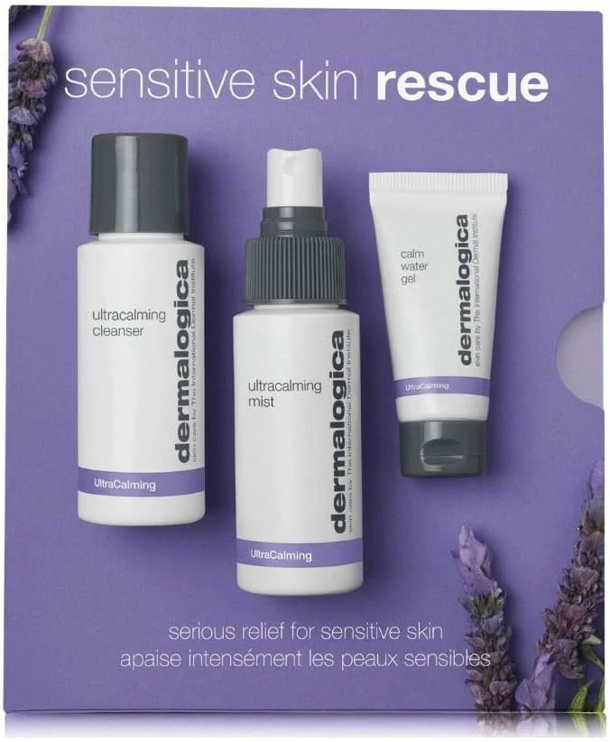 Dermalogica Sensitive Skin Rescue 3 Pc 1.7Oz Ultracalming Cleanser + 1.7Oz Ultracalming Mist + 05Oz Calm Water Gel  1.7Oz (Womens)
