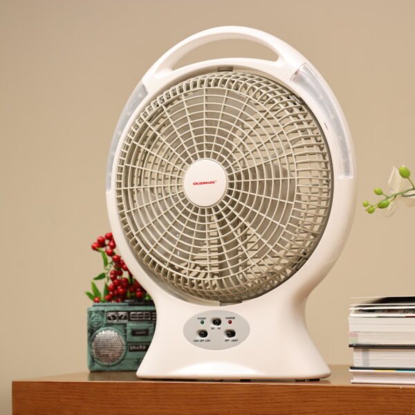 Olsenmark Desktop Rechargeable Fan with LED,  OMF1579