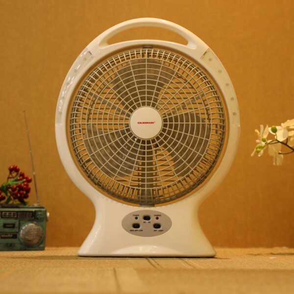 Olsenmark Desktop Rechargeable Fan with LED,  OMF1579