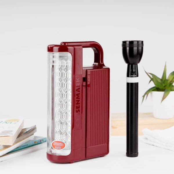 Olsenmark Rechargeable LED Lantern with Flashlight, OMEFL2804