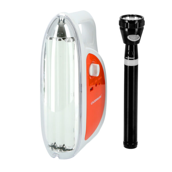 Olsenmark Rechargeable LED Lantern With Flashlight-OMEFL2805