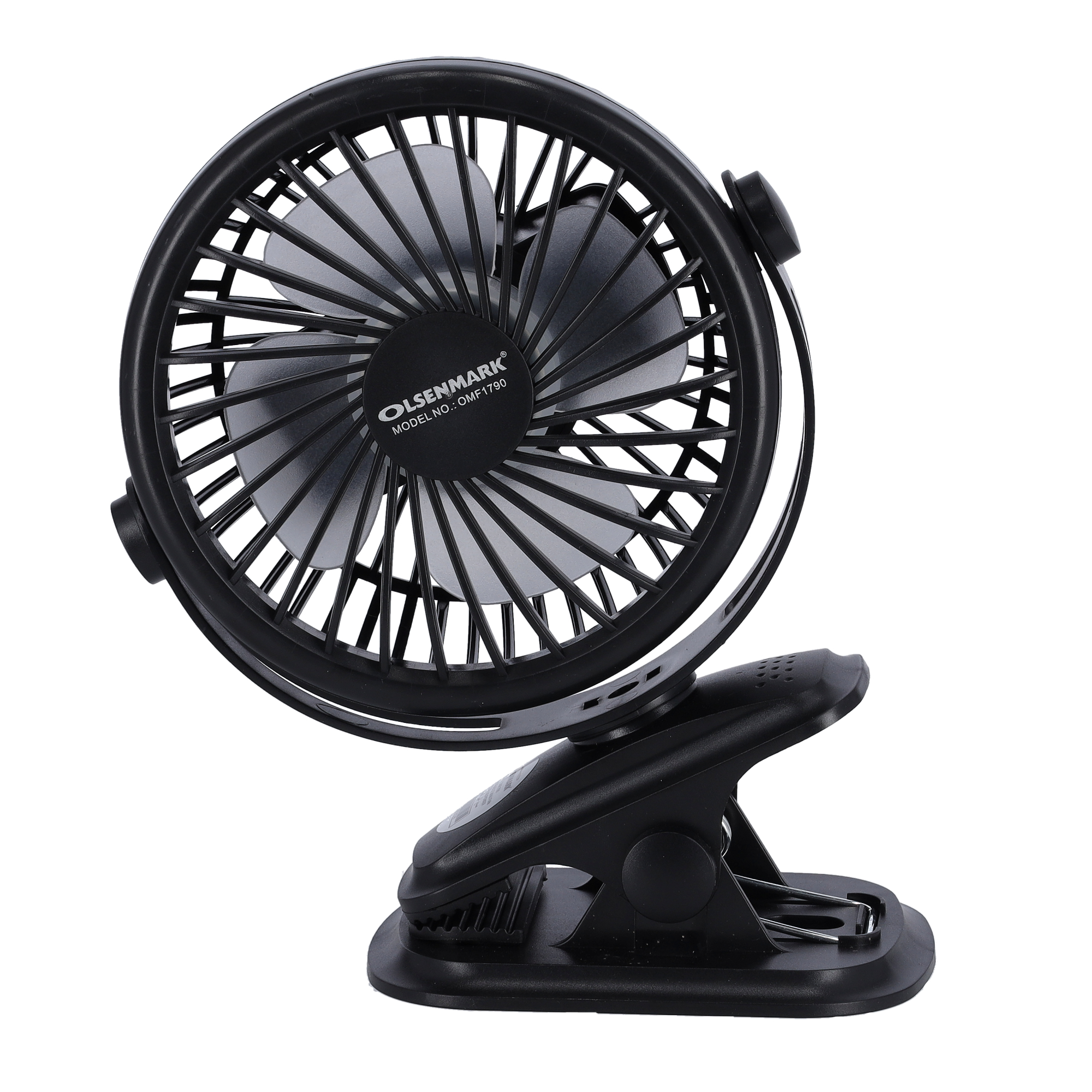 Olsenmark Rechargeable Mini Fan with Light- Clip Fan - 3.7V -OMF1790