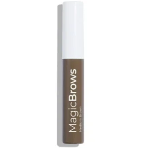 Mcobeauty Magic Brows Brush On Fiber Gel Waterproof Medium Brown  0.12Oz Eyeliner Gel (Womens)