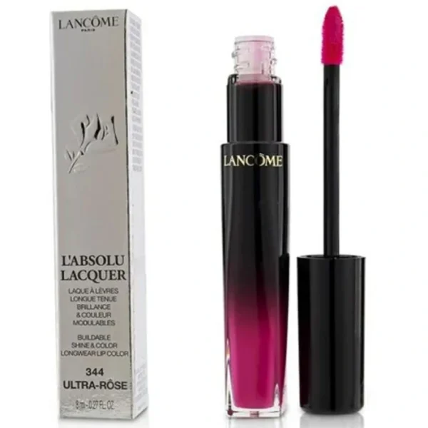 Lancome L'Absolu Lacquer Buildable Shine & Color Longwear # 344 Ultra Rose 8Ml Lip Color (Womens) Lancome L'Absolu Lacquer Buildable Shine & Color Longwear # 344 Ultra Rose 8Ml Lip Color (Womens)
