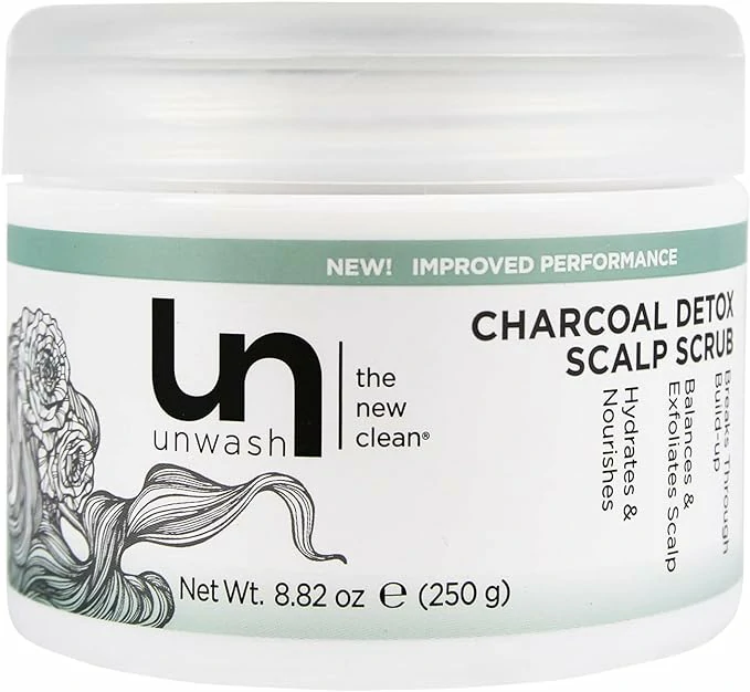 Unwash Charcol Detox Scalp  250G Hair Scrub (Unisex)