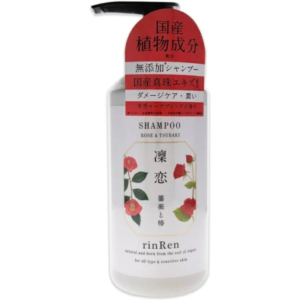 Rinren Rose & Tsubaki  520Ml Treatment Shampoo (Unisex)