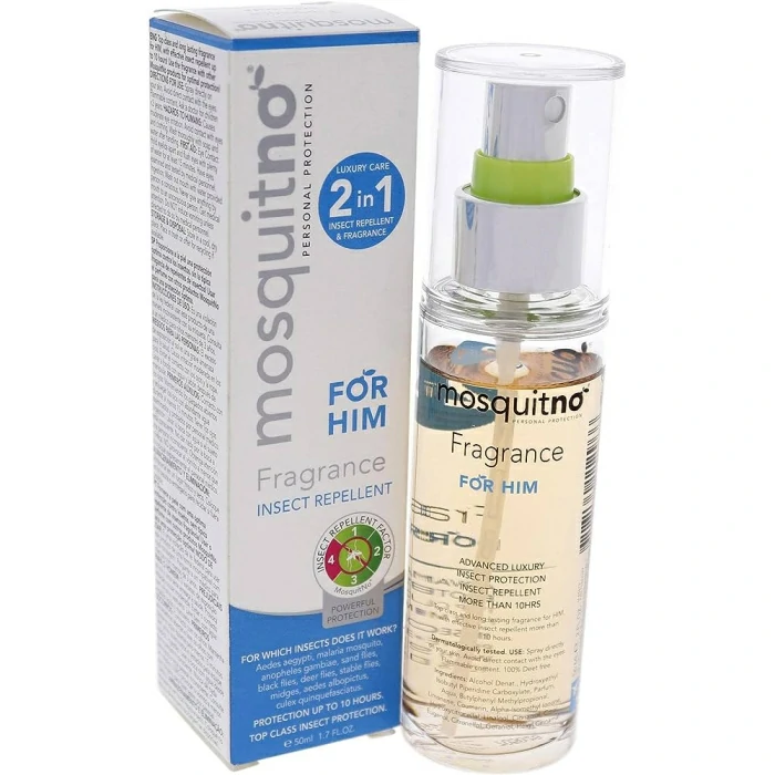 Mosquitno 2 In 1 Insect Repellent & Fragrance Personal Protection For Him 50Ml Body Spray (Mens)