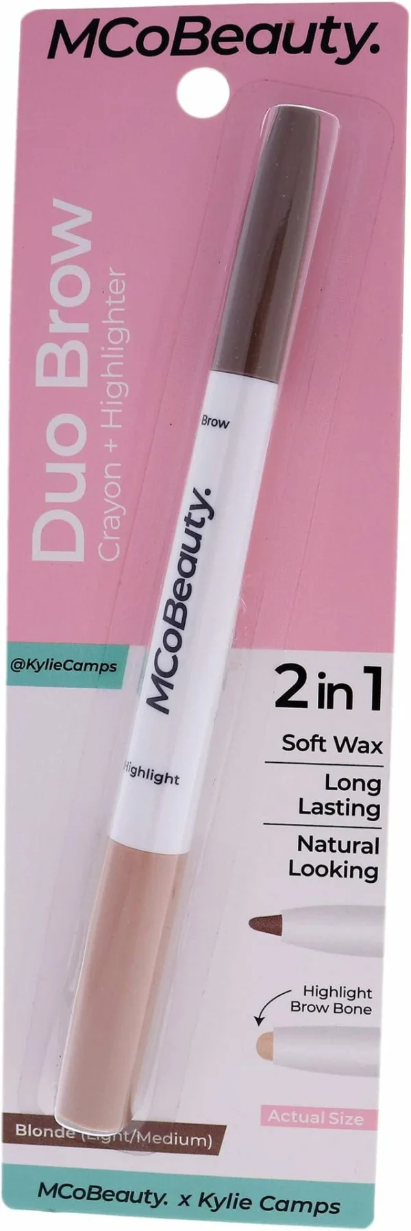 Mcobeauty Duo Brow Crayon + Highlighter Blonde Light-Medium  0.025Oz Eyebrow Pencil (Womens)