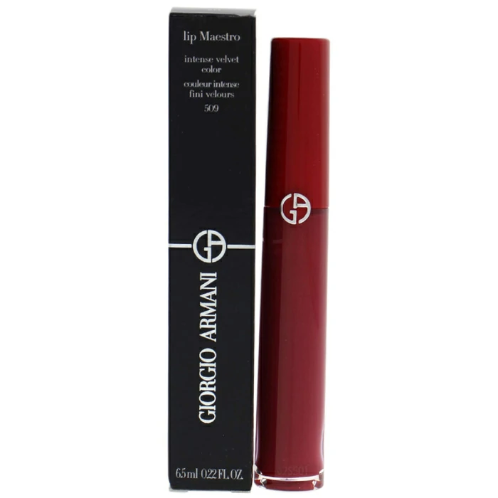 Giorgio Armani Lip Maestro Intense Velvet Color # 509 Ruby Rude  0.22Oz Lip Gloss (Womens)
