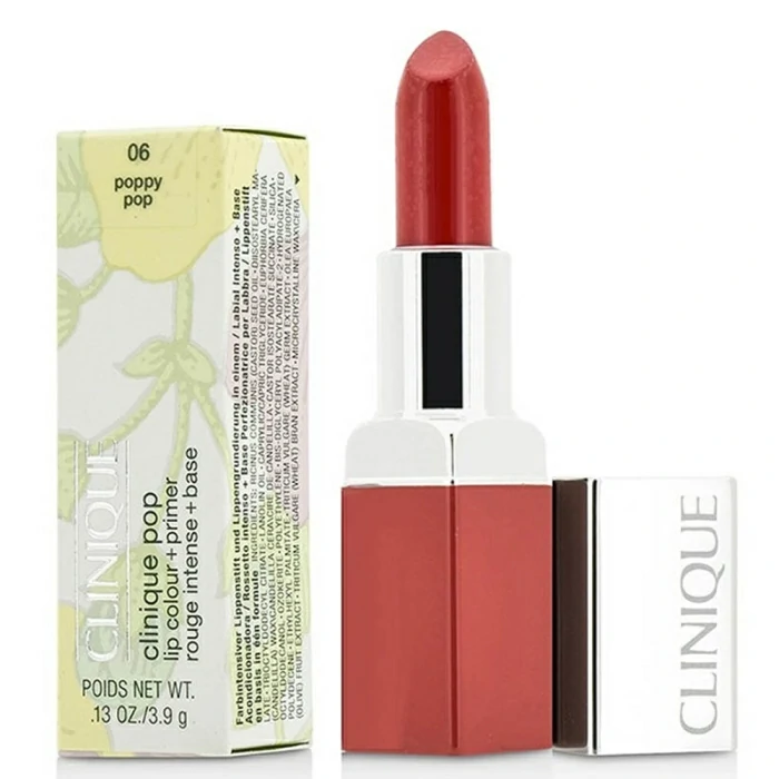Clinique Pop Matte Lip Color +Primer # 06 Poppy Pop  3.9G Lipstick (Womens)