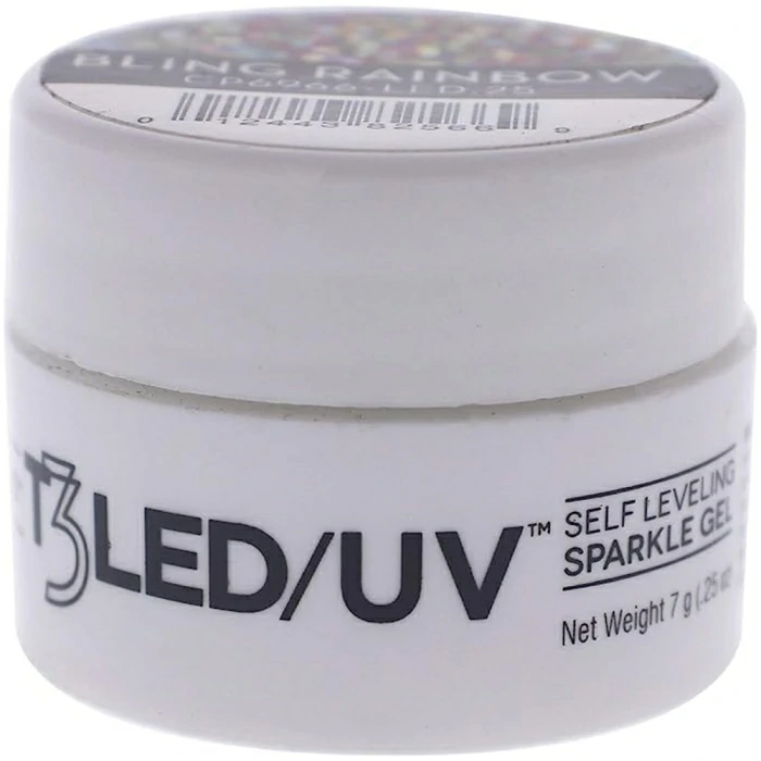 Cuccio Pro T3 Self Leveling Sparkle Gel Bling Rainbow 0.25Oz Nail Gel (Womens)