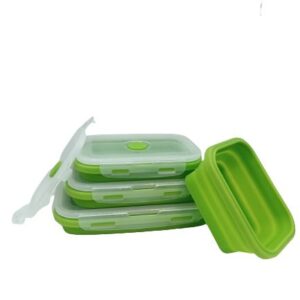Foldable Silicone Lunch Bento Box Set 4Pcs