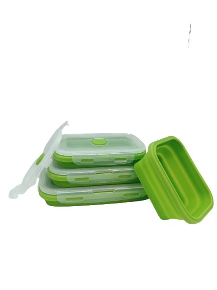 Foldable Silicone Lunch Bento Box Set 4Pcs