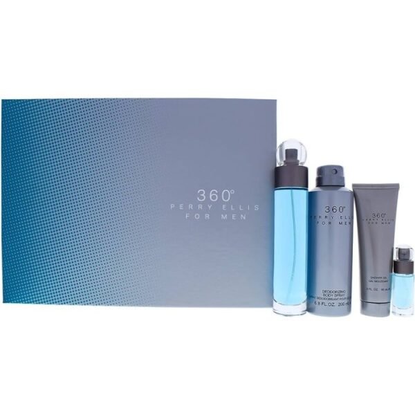 Perry Ellis 360 Set Edt 100Ml + Body Spray 170G + Edt 7.5Ml + Sg 90Ml (Mens) Perry Ellis 360 Set Edt 100Ml + Body Spray 170G + Edt 7.5Ml + Sg 90Ml (Mens)
