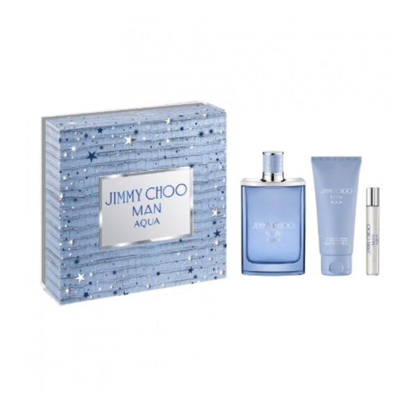 Jimmy Choo Man Aqua Set Edt 100Ml + Edt 7.5Ml + Sg100Ml (New Pack) (Mens) Jimmy Choo Man Aqua Set Edt 100Ml + Edt 7.5Ml + Sg100Ml (New Pack) (Mens)