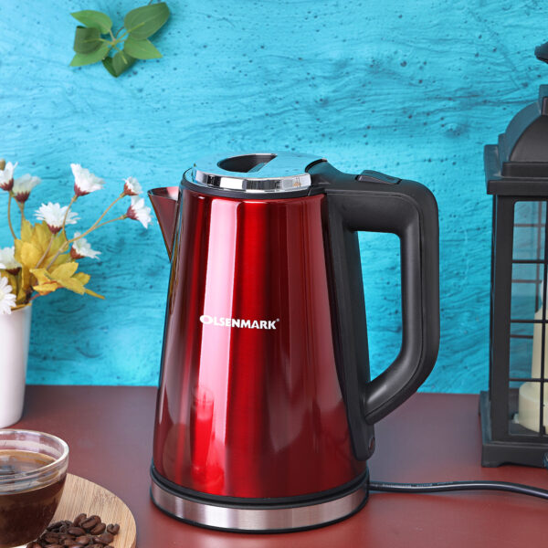 Olsenmark Electric Stainless Steel Kettle, 1.7L - Cordless Kettle - OMK2147 Olsenmark Electric Stainless Steel Kettle, 1.7L - Cordless Kettle - OMK2147