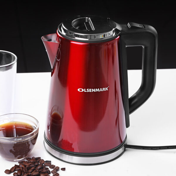 Olsenmark Electric Stainless Steel Kettle, 1.7L - Cordless Kettle - OMK2147 Olsenmark Electric Stainless Steel Kettle, 1.7L - Cordless Kettle - OMK2147