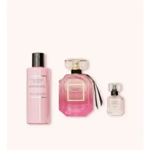 Victoria`S Secret Bombshell Luxe Fragrance Gift Box 1.7 Oz Parfum 3Piece Set