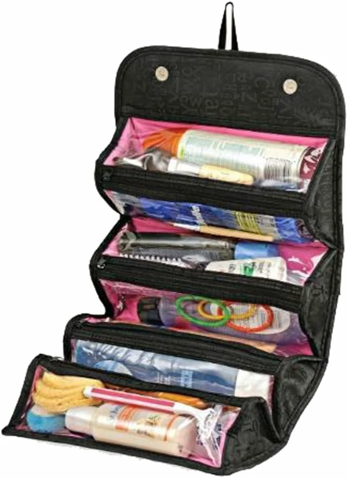 Roll N' Go Makeup Tools Travel Bag, Black