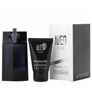 Mugler Alien Man  Edt 100Ml Refillable + Body Shampoo 50Ml Travel Set (Mens)