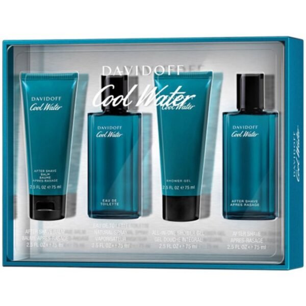 Davidoff Cool Water  Set Edt 75Ml + As 75Ml + Sg 75Ml + Asb 75Ml (Mens)