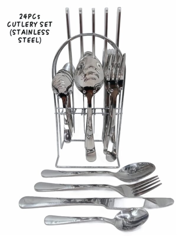 24 Piece Silverware Flatware Cutlery Set