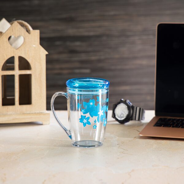 Royalford RF5656 Acrylic Cup With Lid, 350 ML