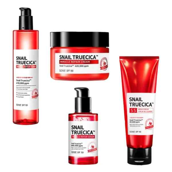 Some By Mi Snail Truecica Cleanser + Toner + Serum + Cream Some By Mi Snail Truecica Cleanser + Toner + Serum + Cream