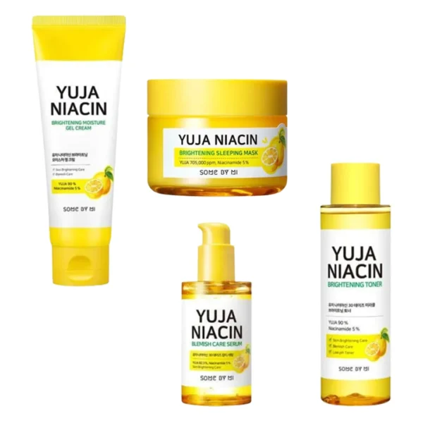 Some By Mi Yuja Niacin Toner + Serum + Gel Cream + Sleeping Mask