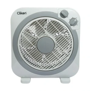 Clikon - 10' Inch Box Fan 3 Speed Setting, Grey - CK2215
