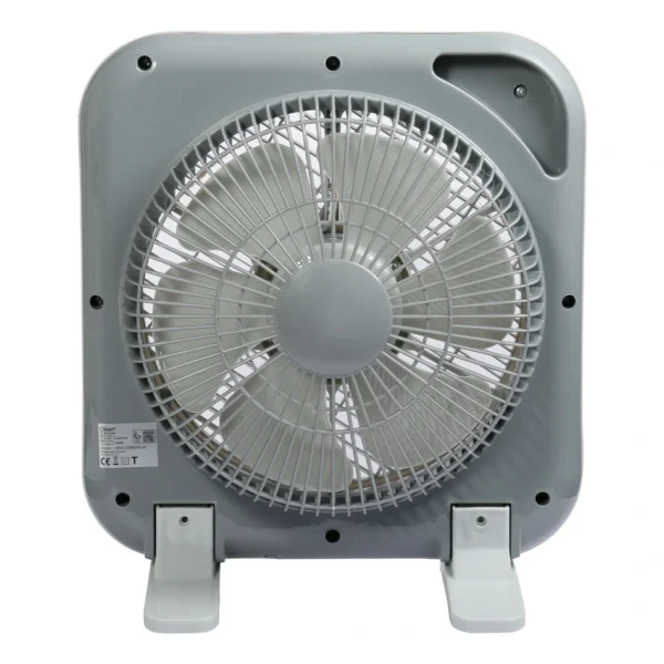 Clikon - 10' Inch Box Fan 3 Speed Setting, Grey - CK2215