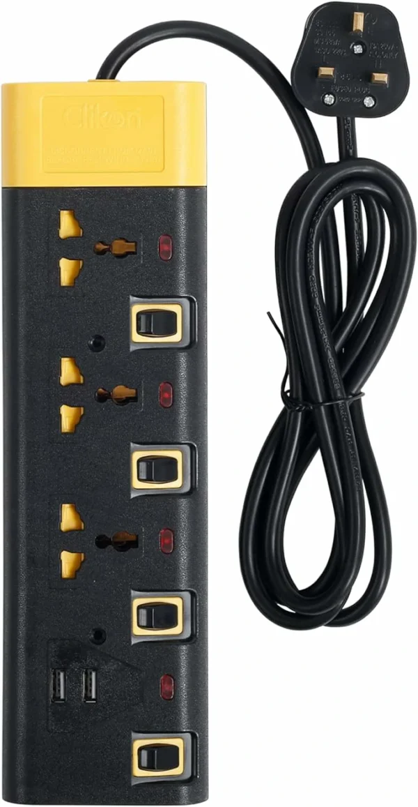Clikon Power Strip Extension Cord with 3 Outlets CK551
