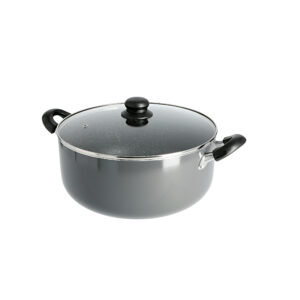 Delcasa DC1573 26cm Non-Stick Casserole Stock Pot with Glass Lid