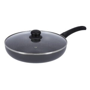 Delcasa 26 CM Non Stick Aluminium Deep Fry Pan with Lid 26x5 CM