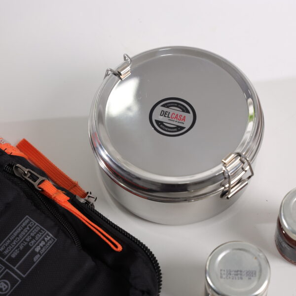 Delcasa 12.5 CM Stainless Steel Box with Plate- DC1887