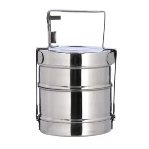 2-Layer Steel Bombay Tiffin, Durable & Sturdy, DC1985