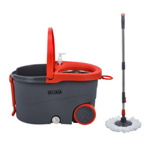 Spin Easy Mop with Steel Drum, Microfiber Mop Head, DC2358