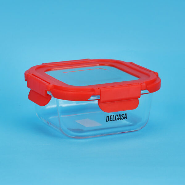 Square Airtight Glass Container with SS Lid, DC2380