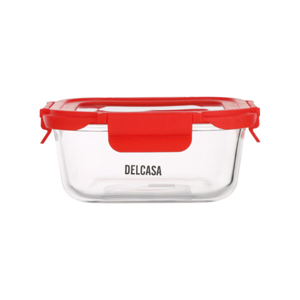 Square Airtight Glass Container with SS Lid, DC2380