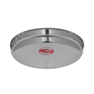 12-inch Stainless Steel Plate, Round Dinner Plate, DC2434
