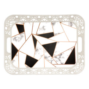 Delcasa Square Plastic Tray with Handle-DC2643