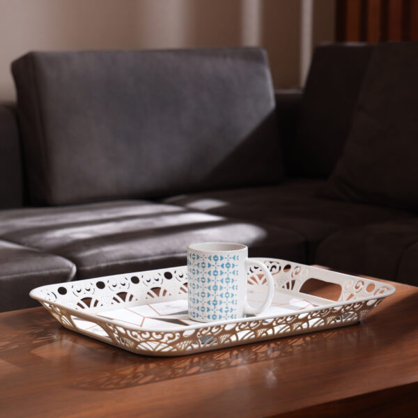 Delcasa Square Plastic Tray with Handle-DC2643