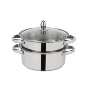 Delcasa 2 Layer Steamer With Glass Lid