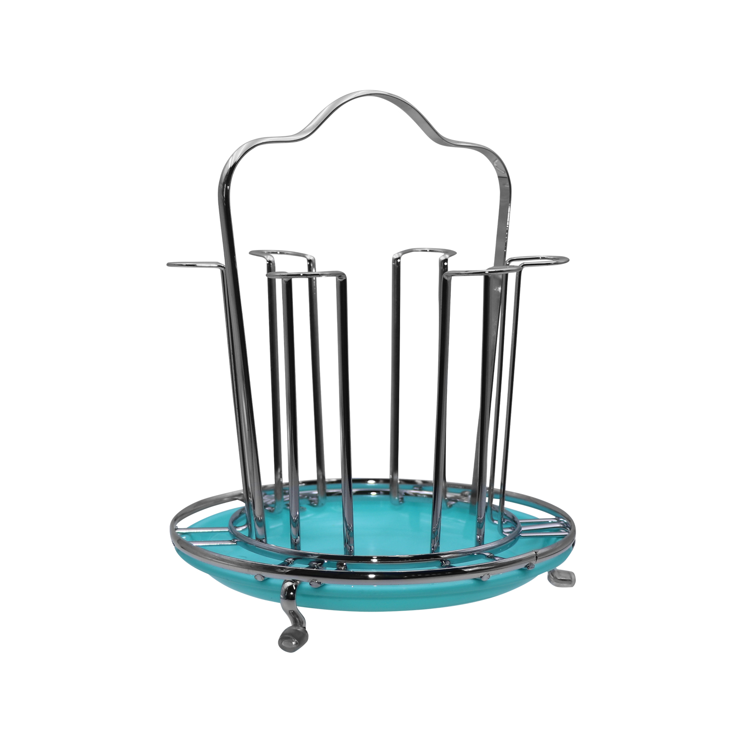 Delcasa 6Pcs Glass Holder with Tray