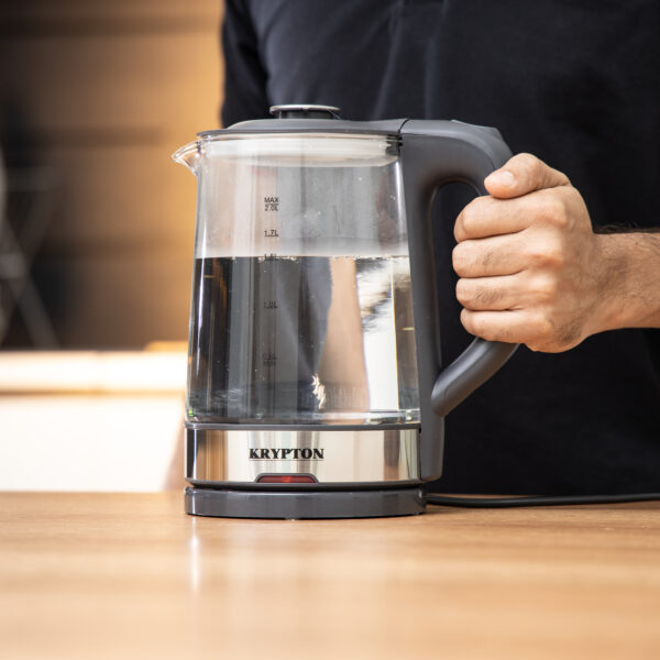 Krypton 1500W Electric Glass Kettle - Boil Dry Protection