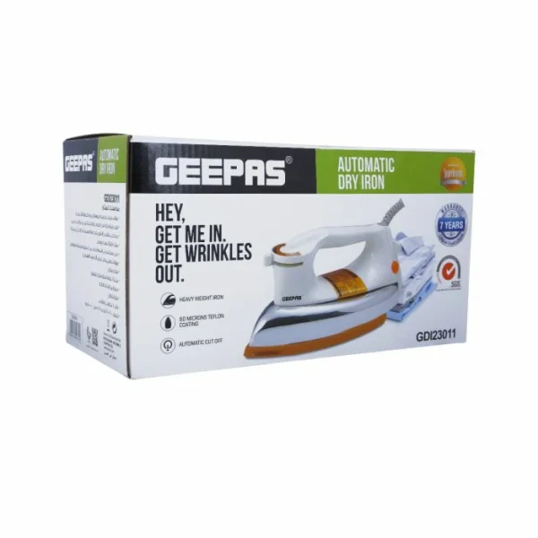 Geepas  Heavy Weight Dry Iron   White 1200W - GDI23011